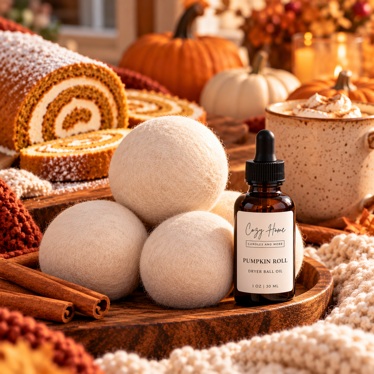 Pumpkin Roll Dryer Ball Oil Kit